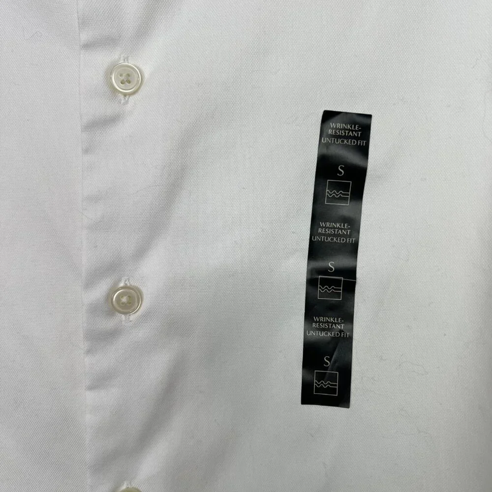 NWT Banana Republic Wrinkle‎ Resistant Button Down Shirt Men's Small White zq